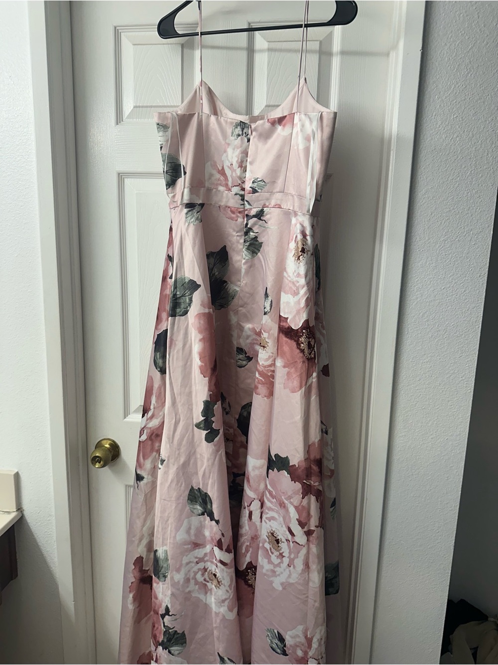 Xscape Pink Floral Spaghetti-Strap Maxi Dress - Picture 5 of 6